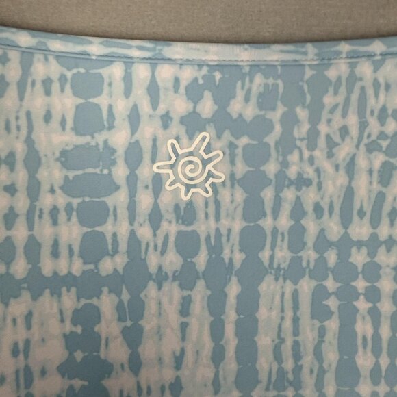 UV Skinz Shirt Womens XL UPF 50+ Sun Shirt Rash Guard 3/4 Sleeve Blue White - Picture 6 of 12